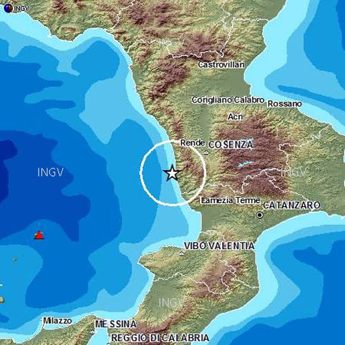 Calabria, forte scossa nel Tirreno