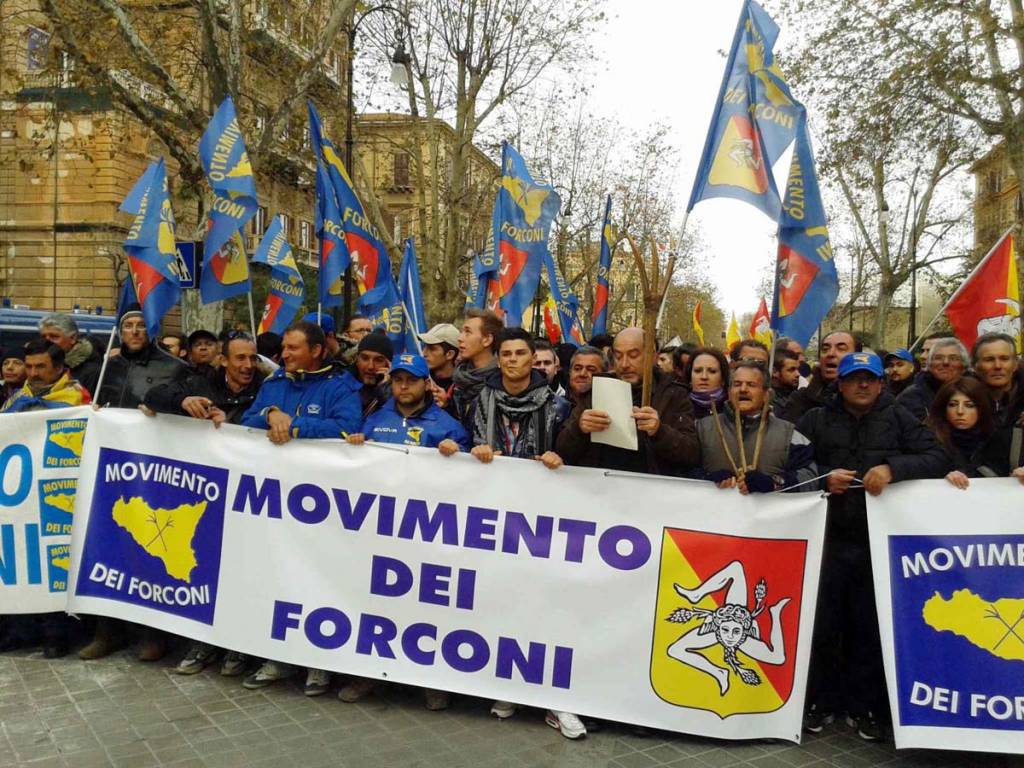 Una manifestazione dei forconi