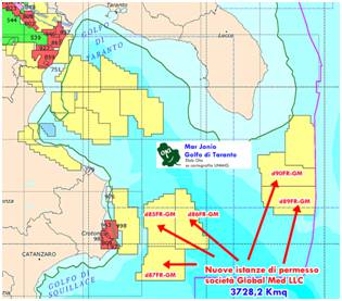 Petrolio, 5 nuove richieste di ricerca nello Jonio