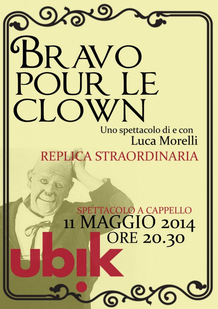 “Bravo pour le clown”, il racconto di una maschera alla Ubik di Potenza