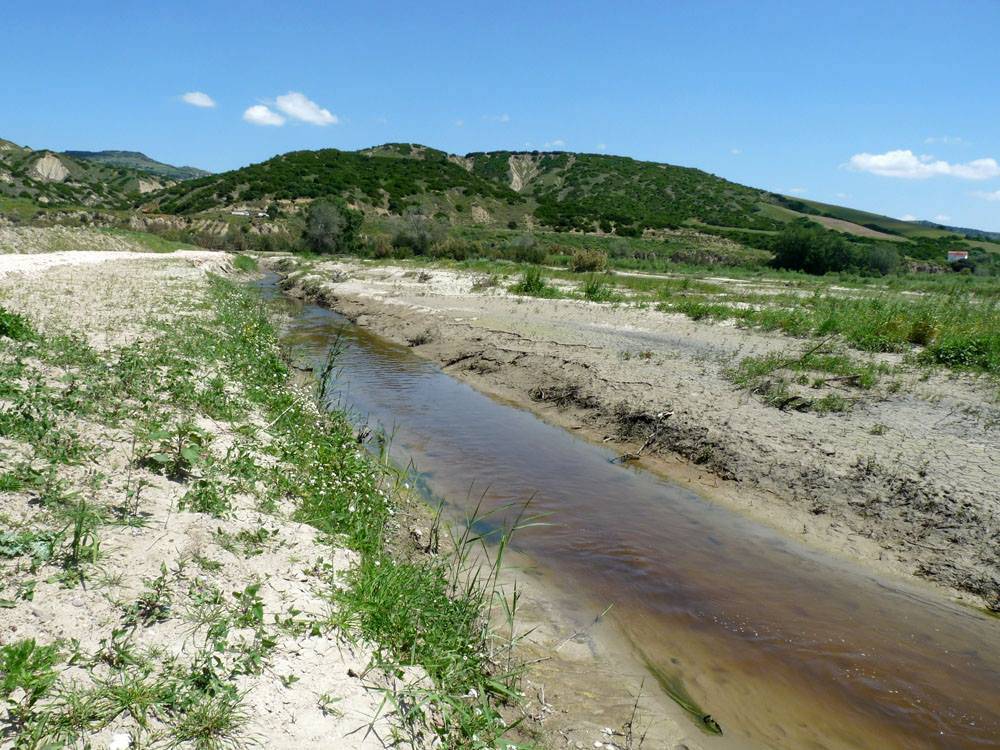 Fiume Basento a valle dell'impianto Tecnoparco di Pisticci