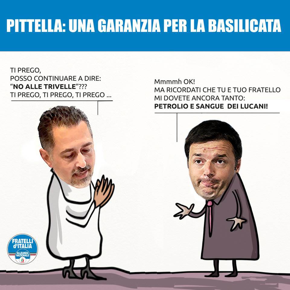 Stop alle trivelle: il sondaggio sulla credibilità di Pittella