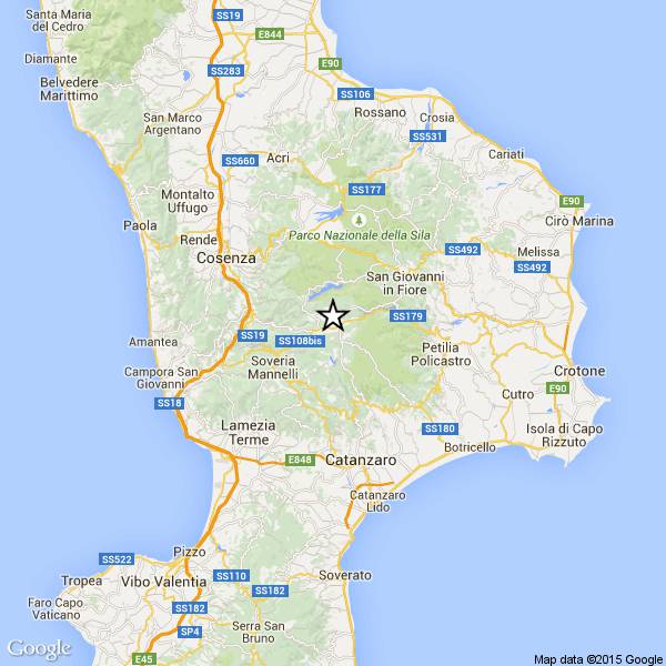 Calabria: scossa di terremoto di magnitudo 4.1