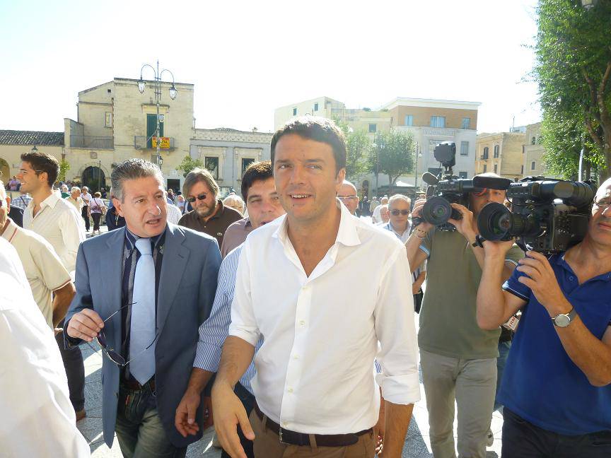 Renzi a Matera prima di diventare premier (foto sassilive.it)