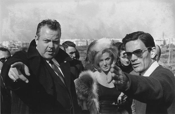 Pasolini e Orson Welles sul set de La Ricotta