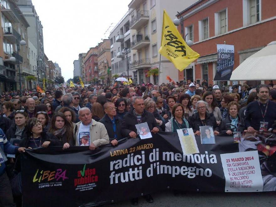 Una manifestazione di Libera