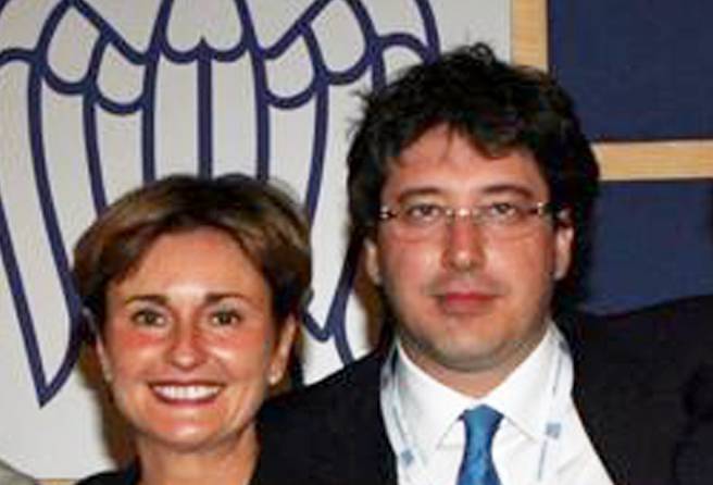 Federica Guidi con il compagno Gianluca Gemelli