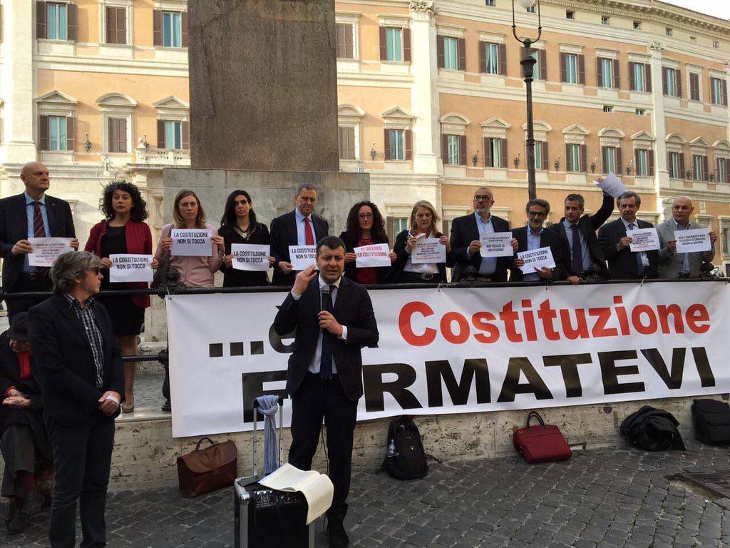 Folino alla manifestazione dei deputati Sinistra Italiana