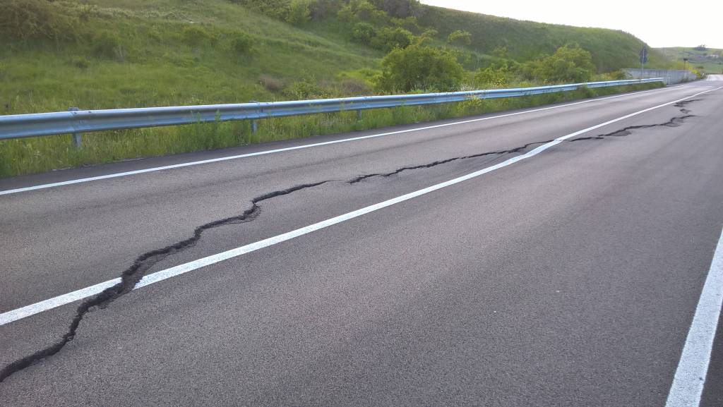 Un tratto della strada provinciale Avigliano-Potenza