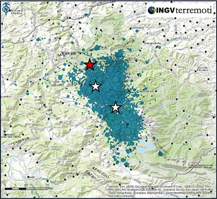 Forte scossa  di terremoto in Centro Italia