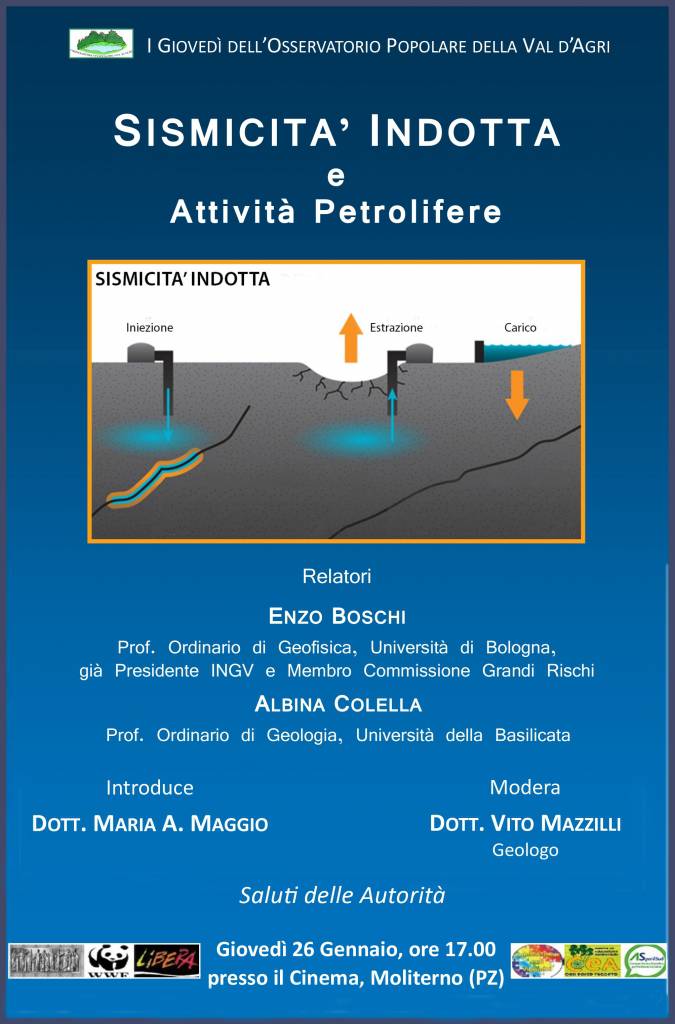 Sismicità e attività petrolifere, il prof. Boschi ne parla in Basilicata