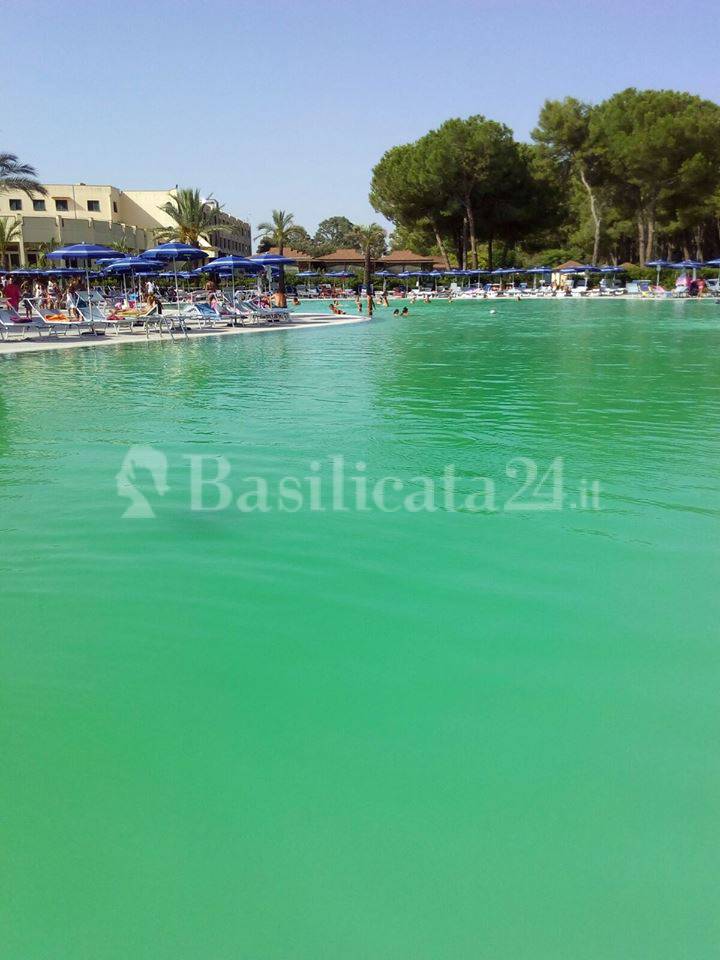 L’acqua della piscina diventa verde, intervengono Asm, Arpab e carabinieri