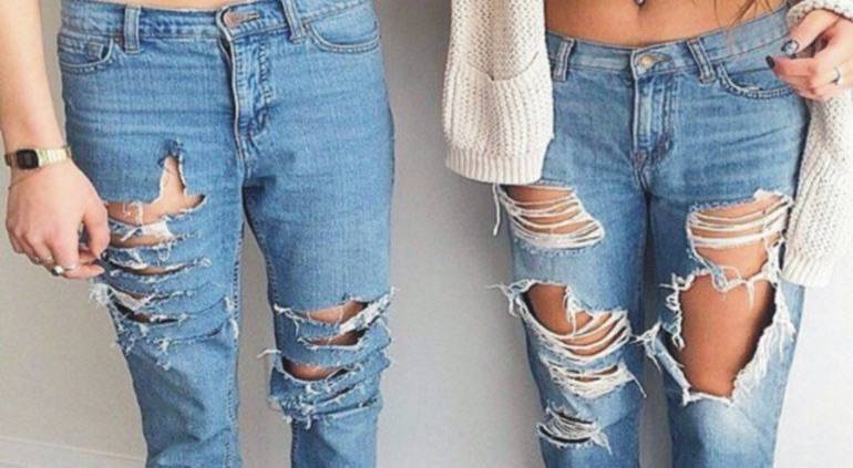 Jeans strappati