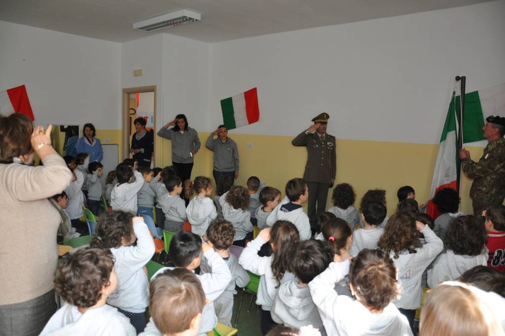 Festa del Tricolore con gli alunni del comprensivo Sinisgalli