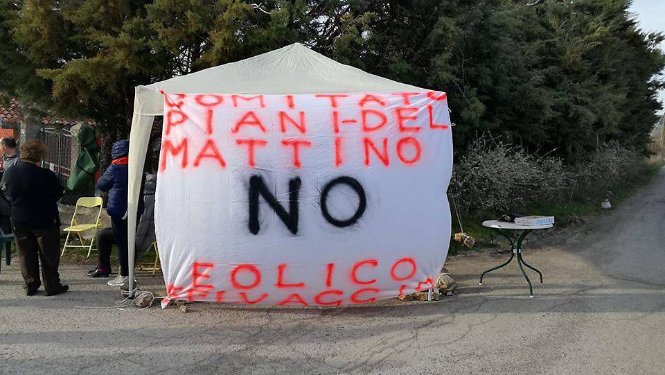 Eolico. Il Comitato Cittadino di Piani del Mattino al sit-in del 21 maggio 2018