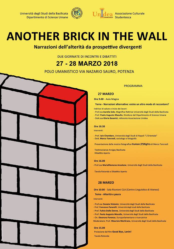 Nasce il progetto “Another brick in the wall”, la due giorni di “narrazioni alternative”