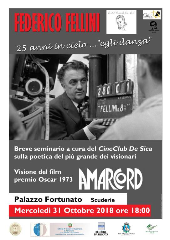 Federico Fellini, a 25 anni dalla morte il Cine Club di Rionero lo ricorda con Amarcord