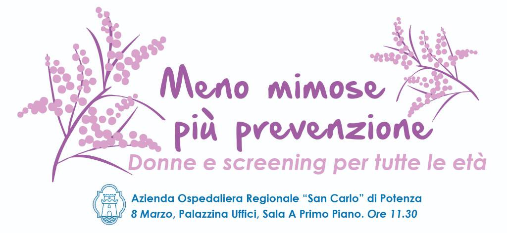 Meno mimose più prevenzione, il San Carlo ricorda alle donne l’importanza degli screening