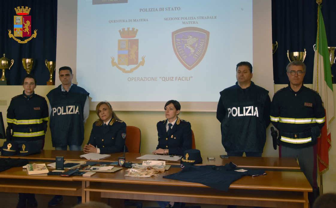 Conferenza stampa Polizia Matera