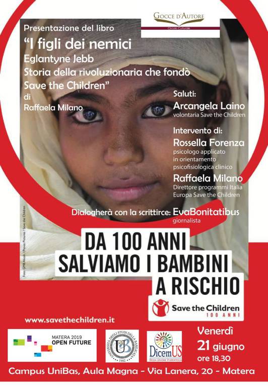 I cento anni di Save the Children in un libro a Matera