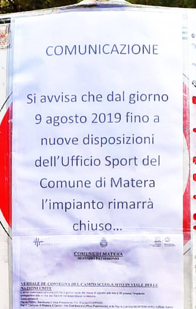 Matera, impianti per atletica chiusi. “Situazione disastrosa per lo sport in città”