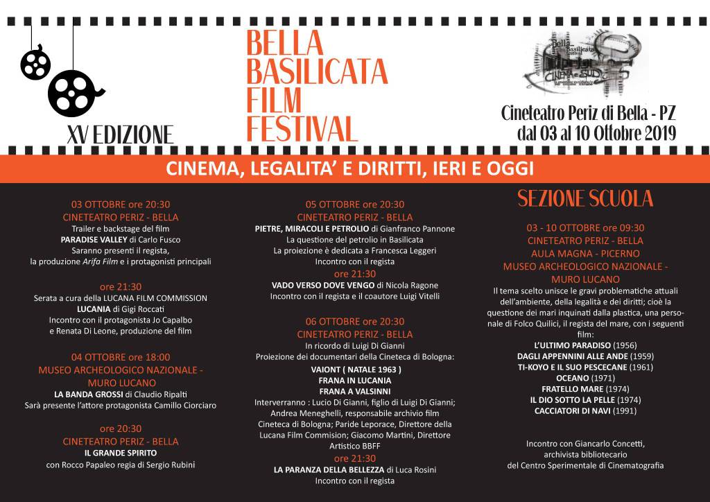 Cinema, al via il Bella Basilicata Film Festival