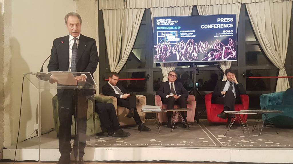 Vito Bardi alla cerimonia conclusiva di Matera 2019