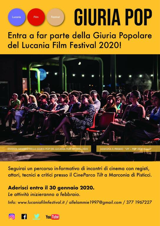 Lucania Film Festival 2020: aperte le iscrizioni per la giuria popolare