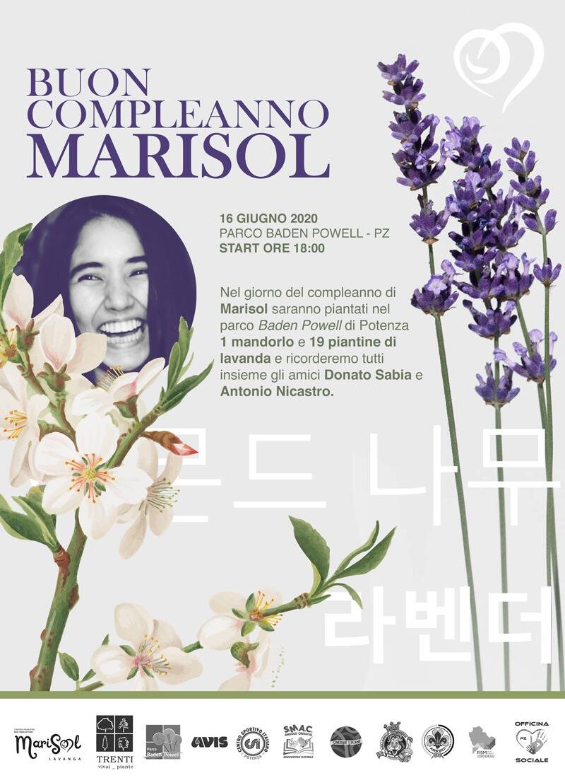 Potenza, per ricordare Marisol un mandorlo e 19 piantine di lavanda