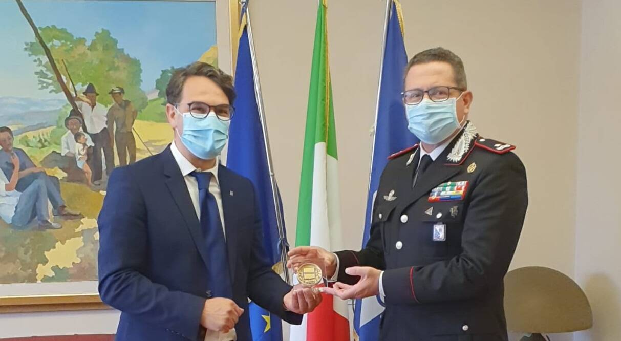 Carabinieri Basilicata, benvenuto istituzionale del presidente Cicala al neo comandante Covetti