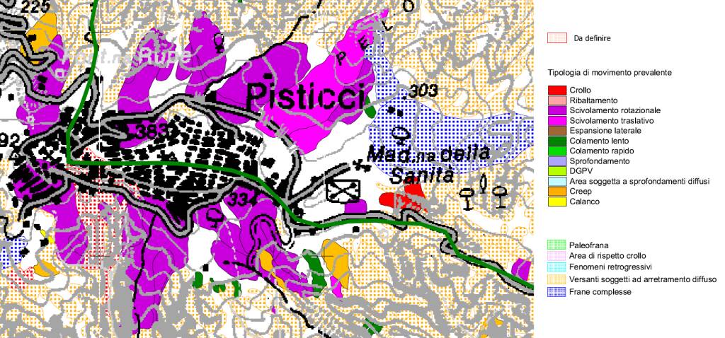 Cartina area ecocentro Pisticci