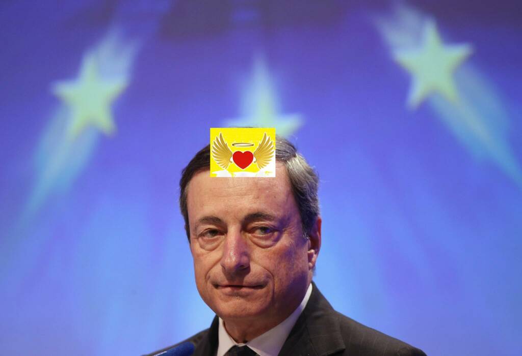 Mancano solo gli ex voto per Santo Mario Draghi