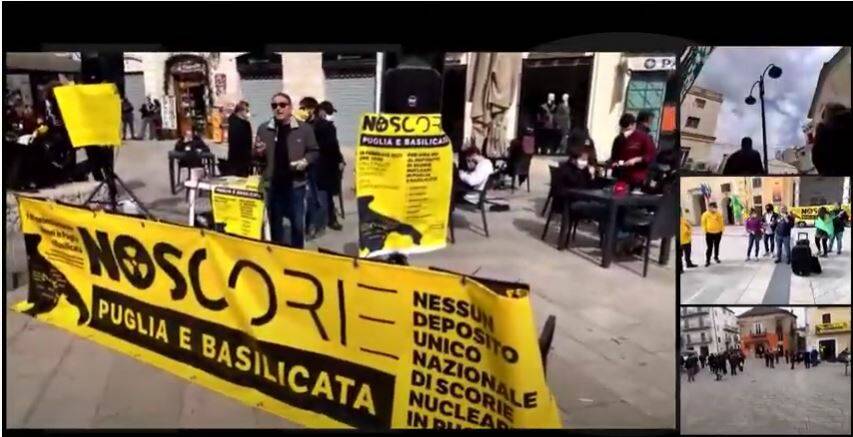 Piazze di Puglia e Basilicata contro deposito unico scorie nucleari