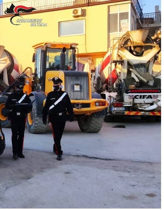 Furti, Irsina: i carabinieri recuperano 7 mezzi pesanti rubati