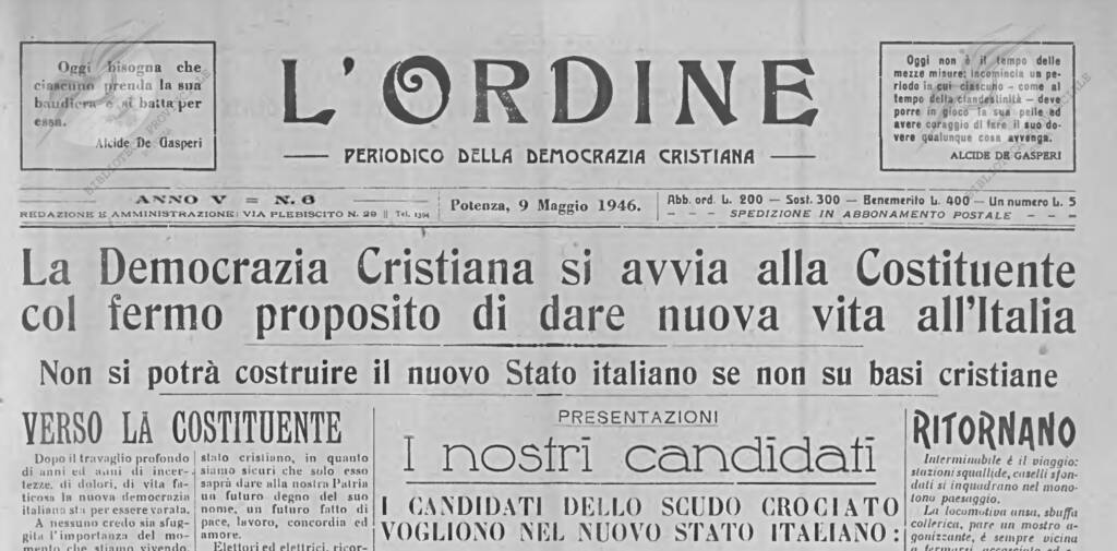 2 giugno 1946: quando in Basilicata si affermò la Monarchia