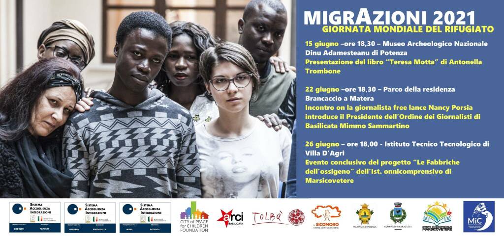 Giornata mondiale del rifugiato, tre eventi in Basilicata con la Città della Pace per i bambini