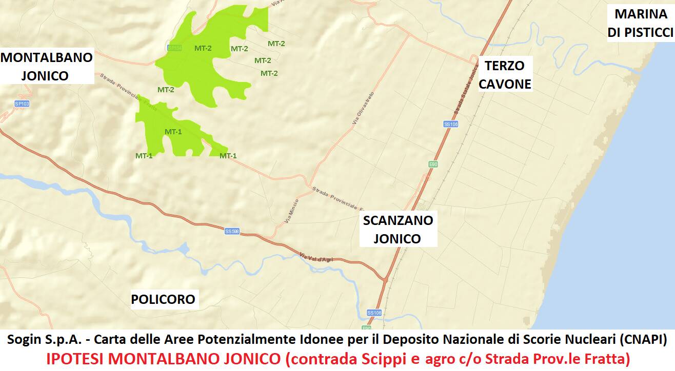 Deposito Unico Bernalda Montalbano mappa