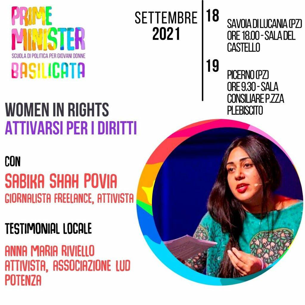 Scuola di politica per giovani donne, Prime Minister fa tappa a Savoia di Lucania e Picerno