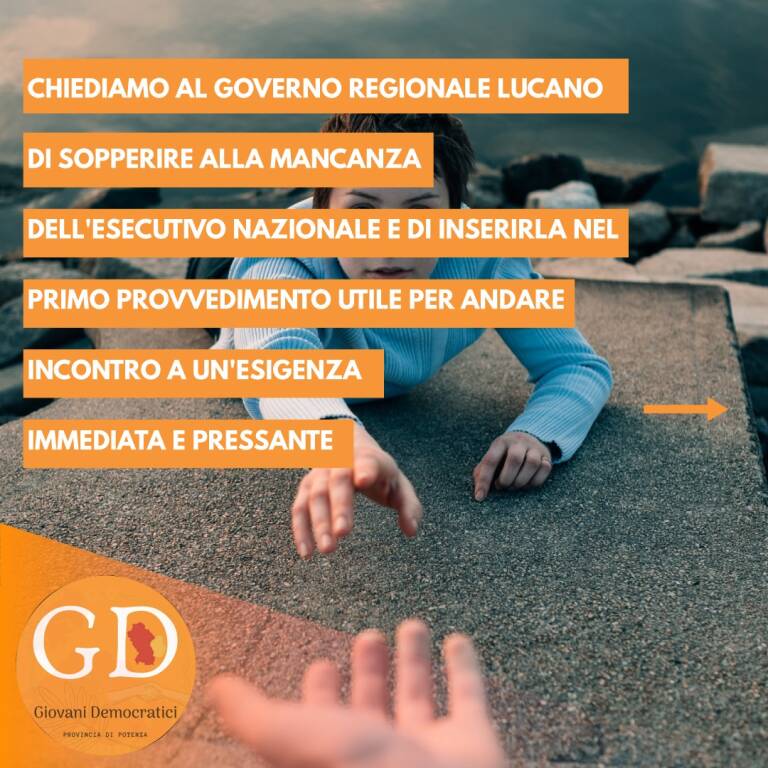 Salute mentale, i Giovani Democratici: “la Regione Basilicata sopperisca alle mancanze del Governo Draghi”