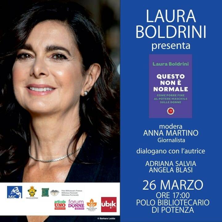 “Questo non è normale”, il libro di Laura Boldrini a Potenza