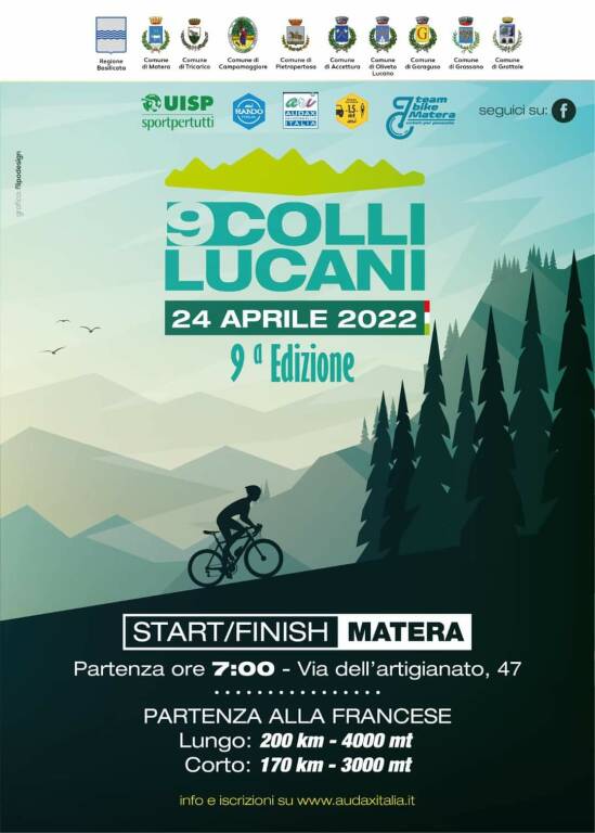 Ciclismo, torna la 9 Colli Lucani