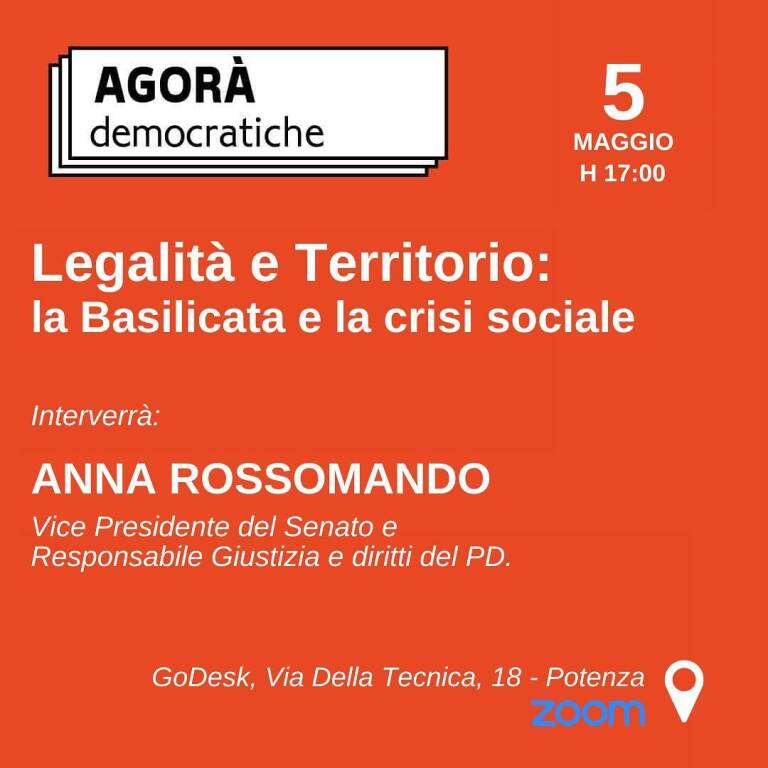 Legalità e territorio: la Basilicata e la crisi sociale. A Potenza un incontro promosso dal Pd