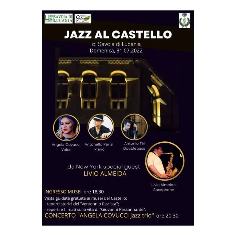 Jazz al Castello di Savoia di Lucania con Angela Covucci e Livio Almeida