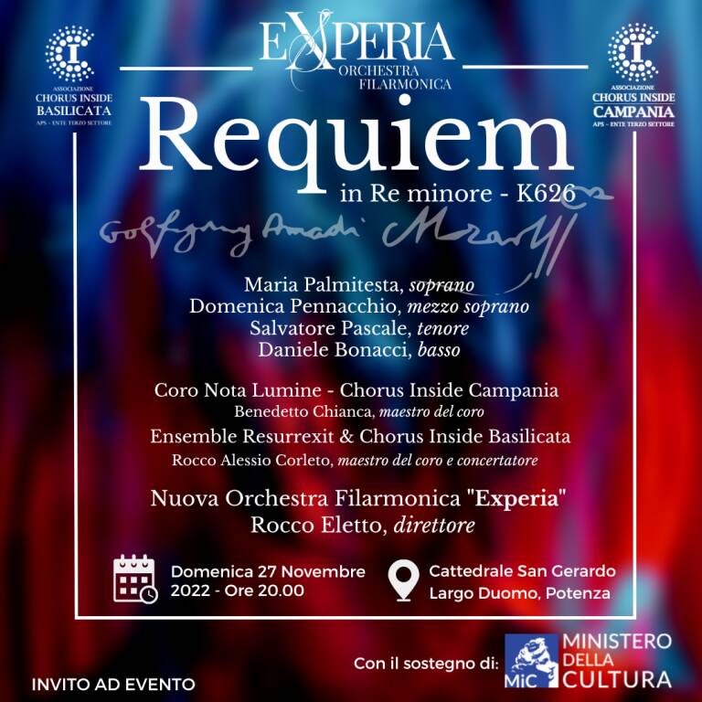 Il “Requiem” di Mozart nella Cattedrale di San Gerardo a Potenza