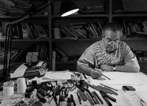 Luigi Guerricchio nel suo studio (Foto G.Maino)