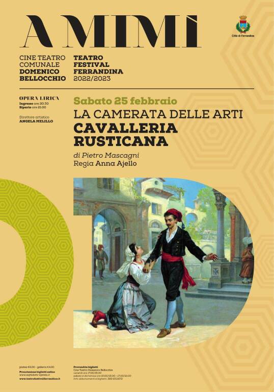 A Mimì-Teatro Festival Ferrandina prosegue in lirica sulle  note di  “Cavalleria rusticana”