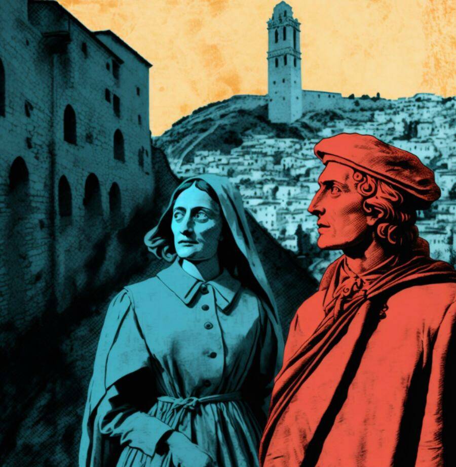 Dante e Beatrice in Basilicata, un viaggio onirico con l’intelligenza artificiale
