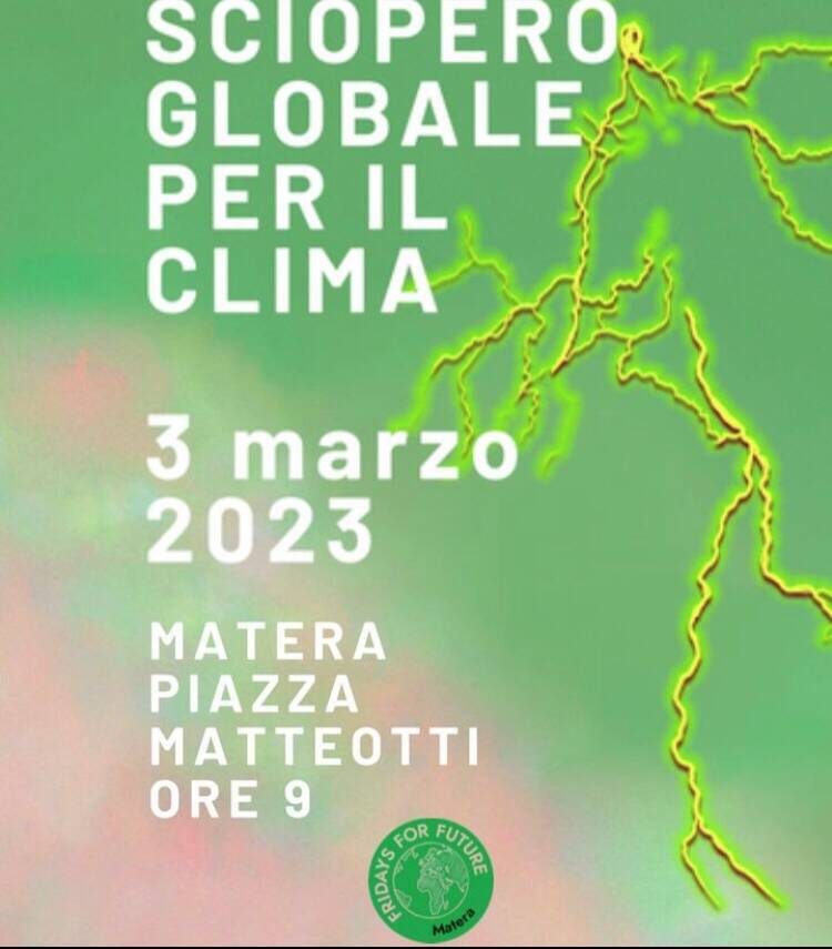 Matera, il 3 marzo lo sciopero globale per il clima