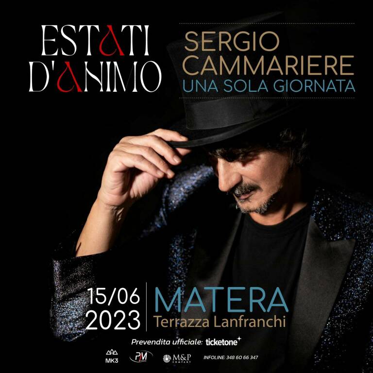 Sergio Cammariere il 15 giugno in concerto a Matera