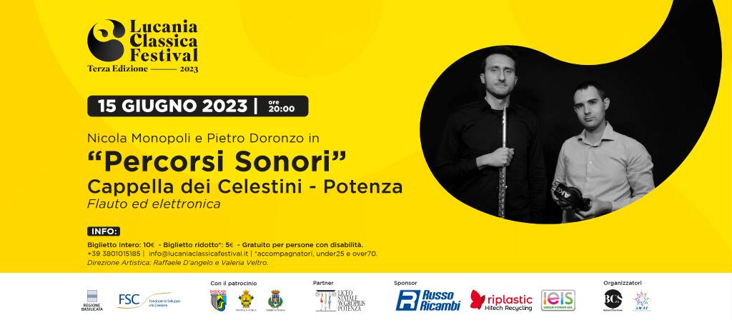 Lucania Classica Festival, a Potenza il concerto Percorsi sonori